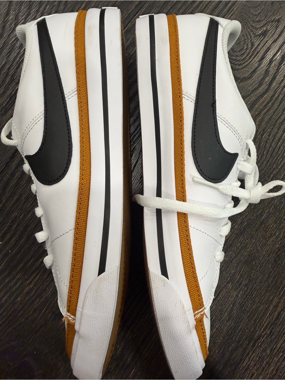 Nike Court Legacy GS Low White Black Desert size 7Y - Picture 5 of 9